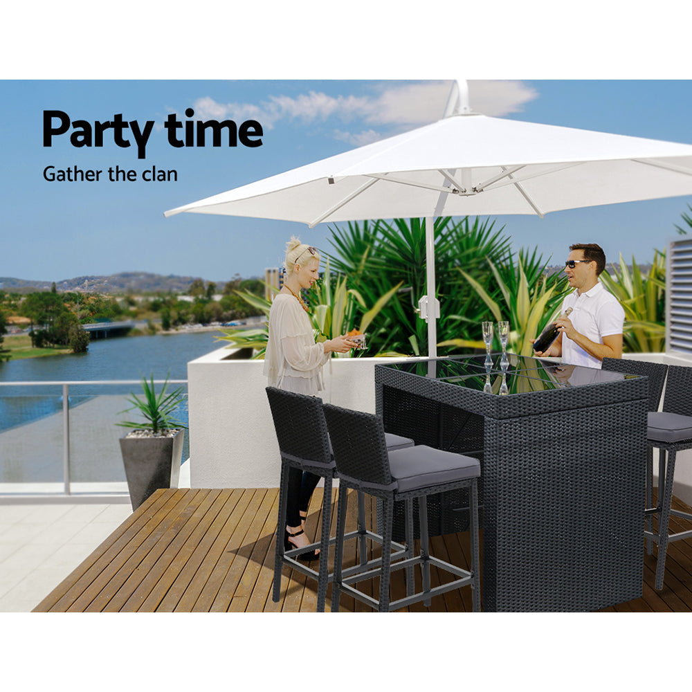 Outdoor Bar Rattan 4 Seater
