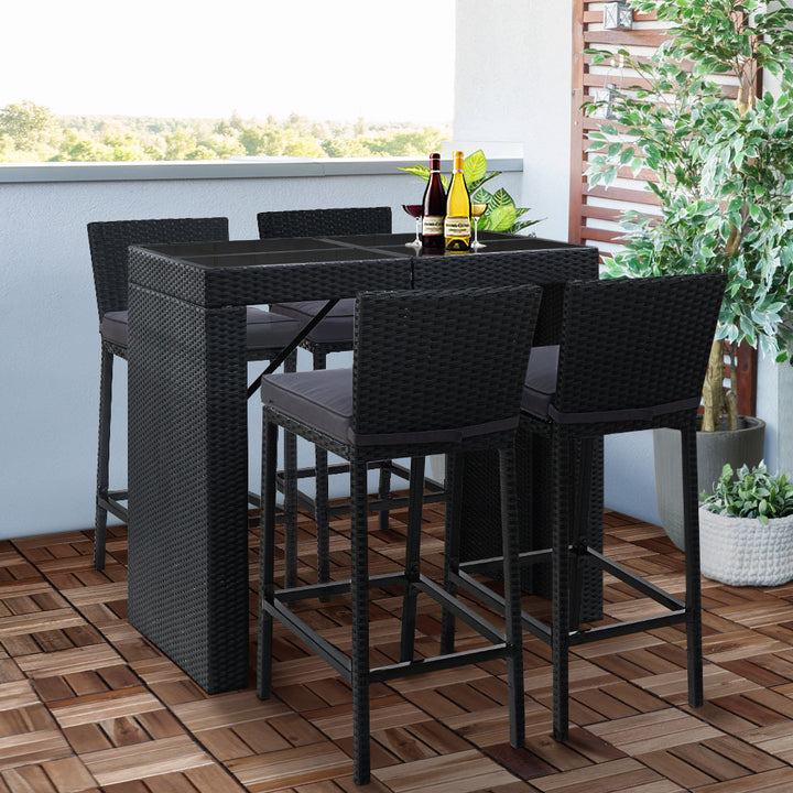 Outdoor Bar Rattan 4 Seater