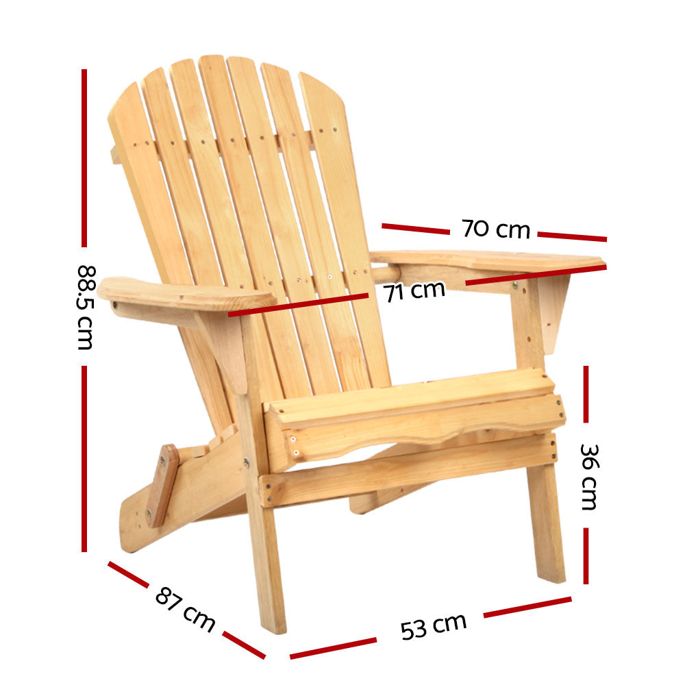 Hemlock Light Wood Adirondack Chair