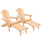 Double Adirondack Sun Lounges & Ottoman