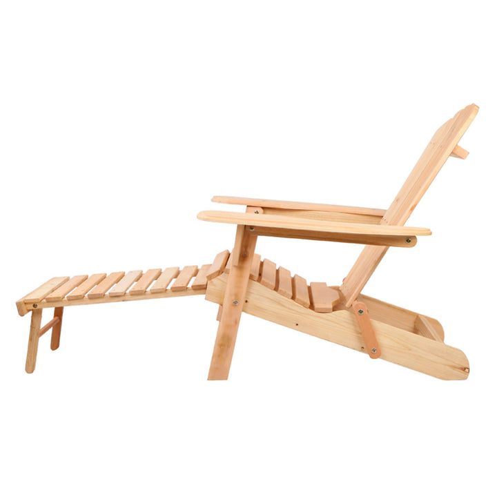 Double Adirondack Sun Lounges & Ottoman