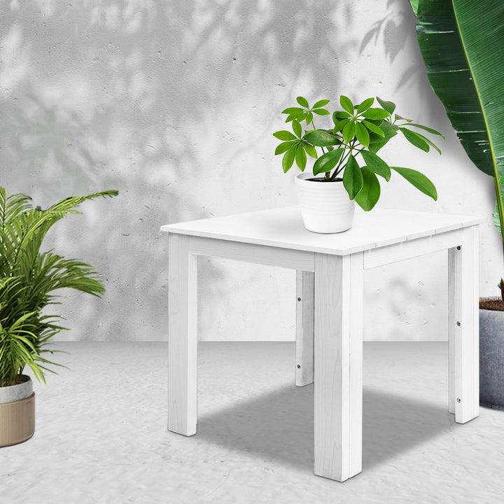 Outdoor Side Table - White - The  Best Backyard