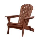 Hemlock Wooden Adirondack Chair - Brown