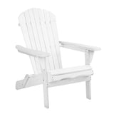 Outdoor Adirondack Beach Chair - Wooden / White