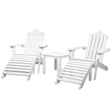 Double Adirondack Sun Lounges with Side Table