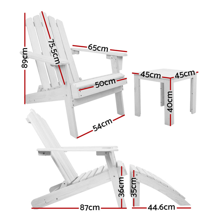 Gardeon Outdoor Sun Lounge Beach Chairs Table Setting Wooden Adirondack Patio Chair - The  Best Backyard