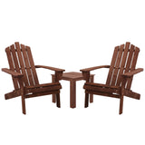 Wooden Adirondack Chair Set with Side Table