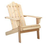 Gardeon Wooden Adirondack Patio Chair - Light Wood Tone
