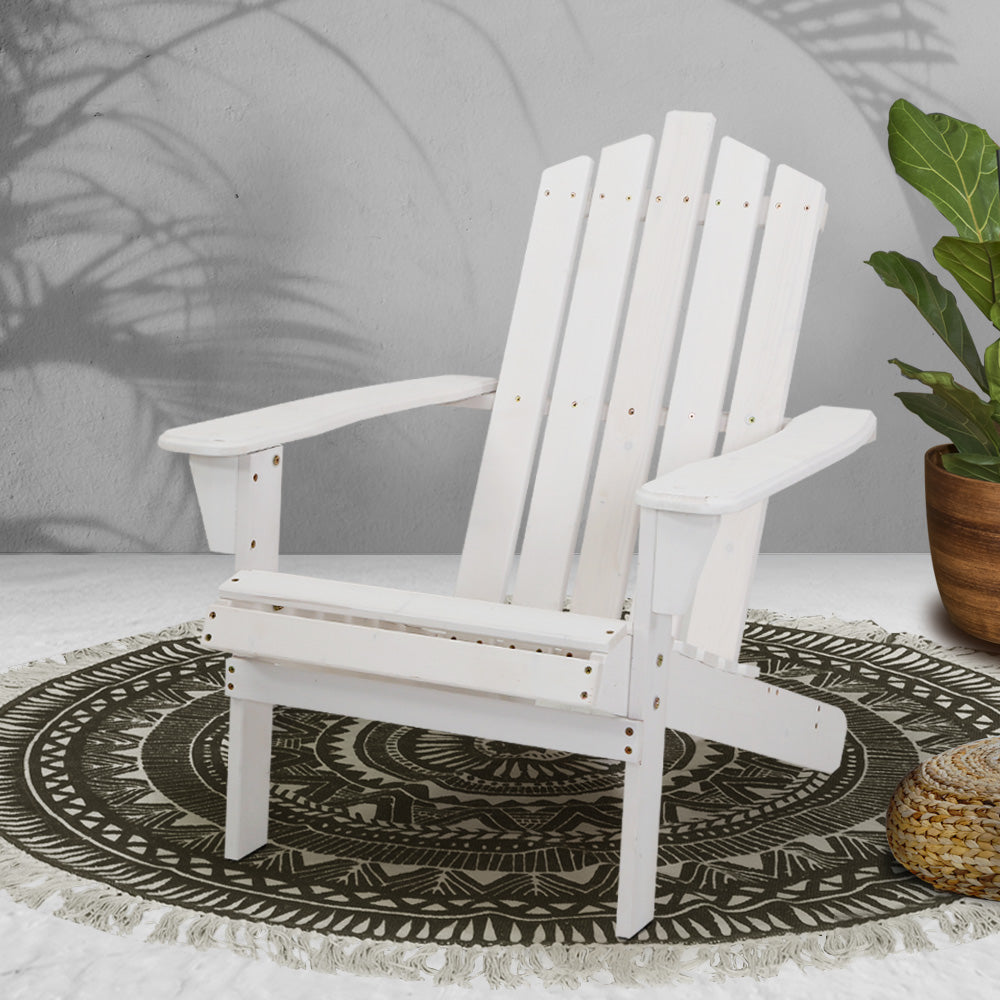 Adirondack Timber Chair - White - The  Best Backyard