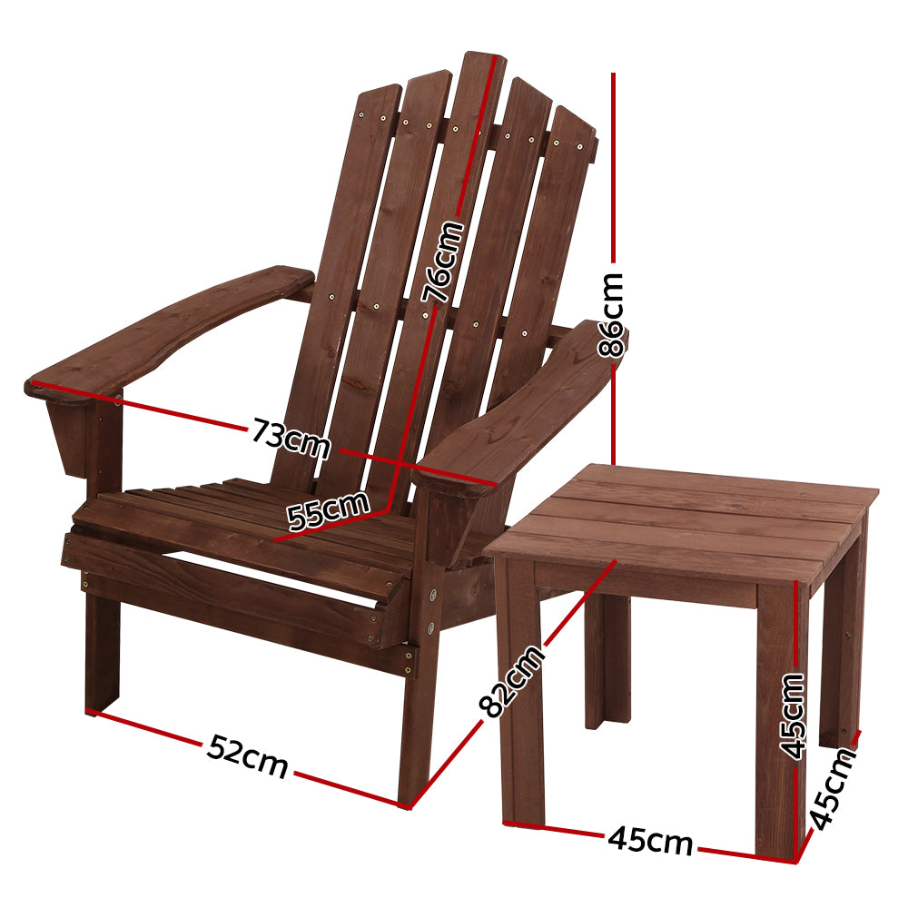 Gardeon Outdoor Sun Lounge Beach Chairs Table Setting Wooden Adirondack Patio Lounges Chair - The  Best Backyard
