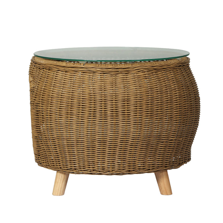 Gardeon Outdoor Side / Coffee Table (with Pet Bed) - Wicker