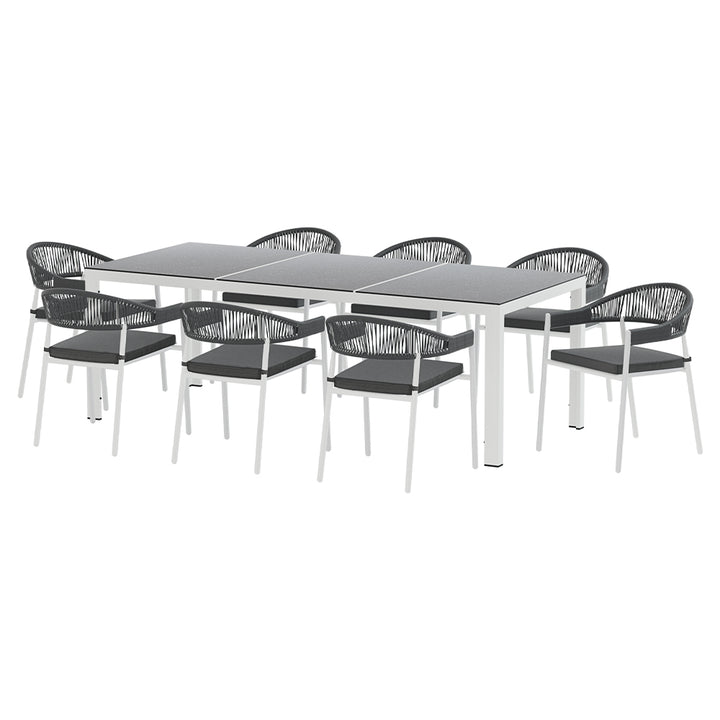 9PCS Outdoor Dining Set Table Chairs Patio Setting