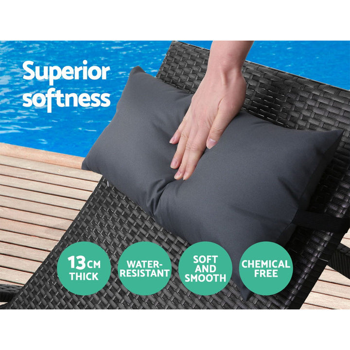 Venice Set of 2 Sun Lounge Patio Black