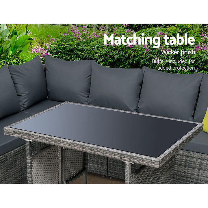 Outdoor Dining Set & Lounge - Grey