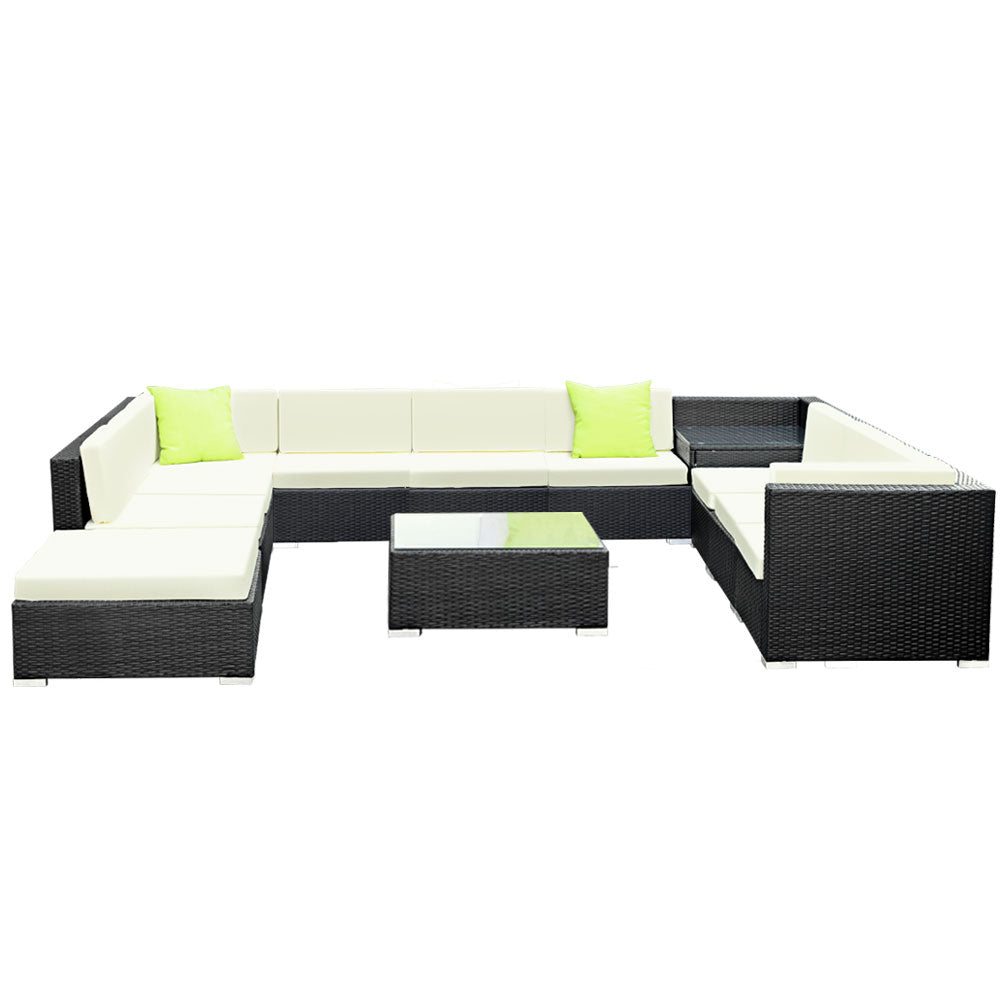 12 Piece Wicker Sofa and Coffee Table