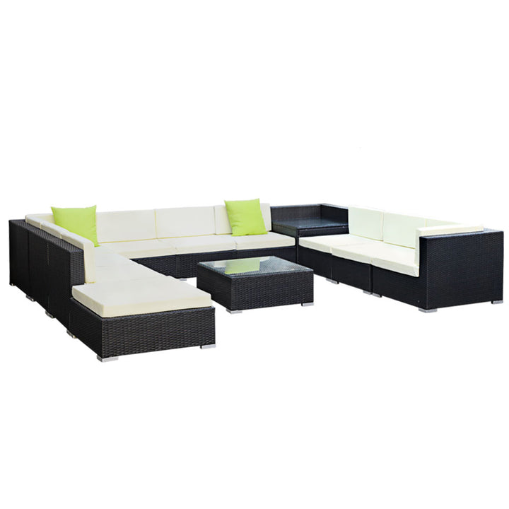 12 Piece Wicker Sofa and Coffee Table