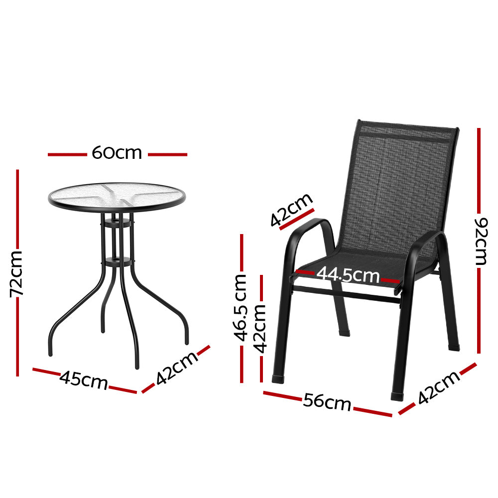 5pc Outdoor Stackable Bistro / Dining Set
