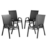 Gardeon x4 Outdoor Stackable Chairs