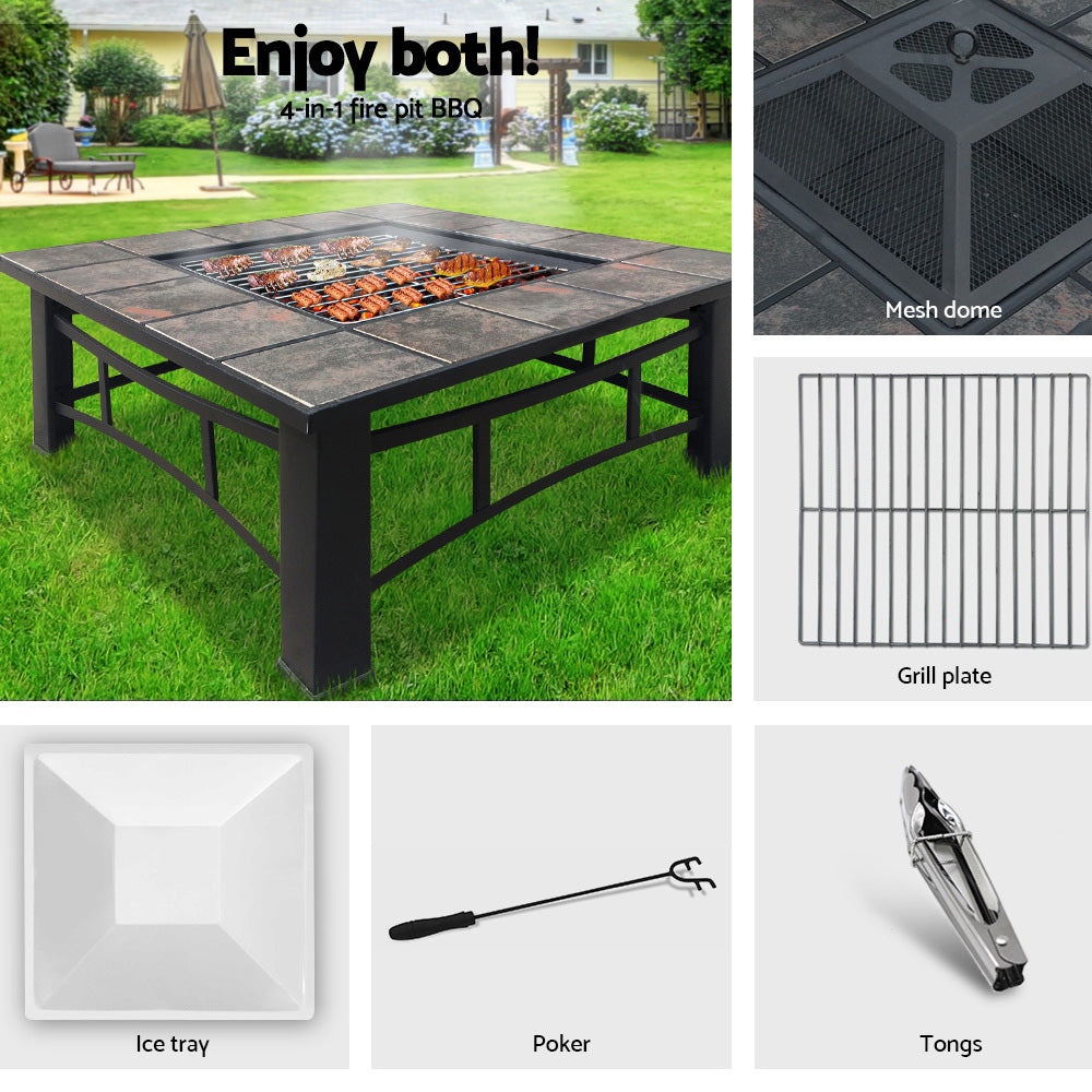 Fire Pit BBQ Grill Wood