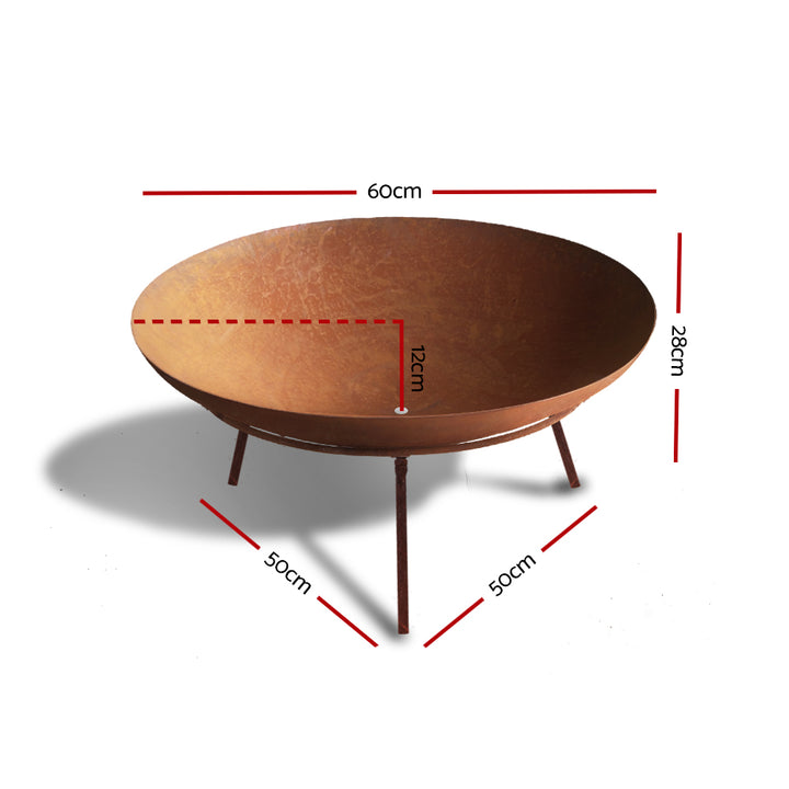 Rustic Fire Pit Heater 60CM - The  Best Backyard