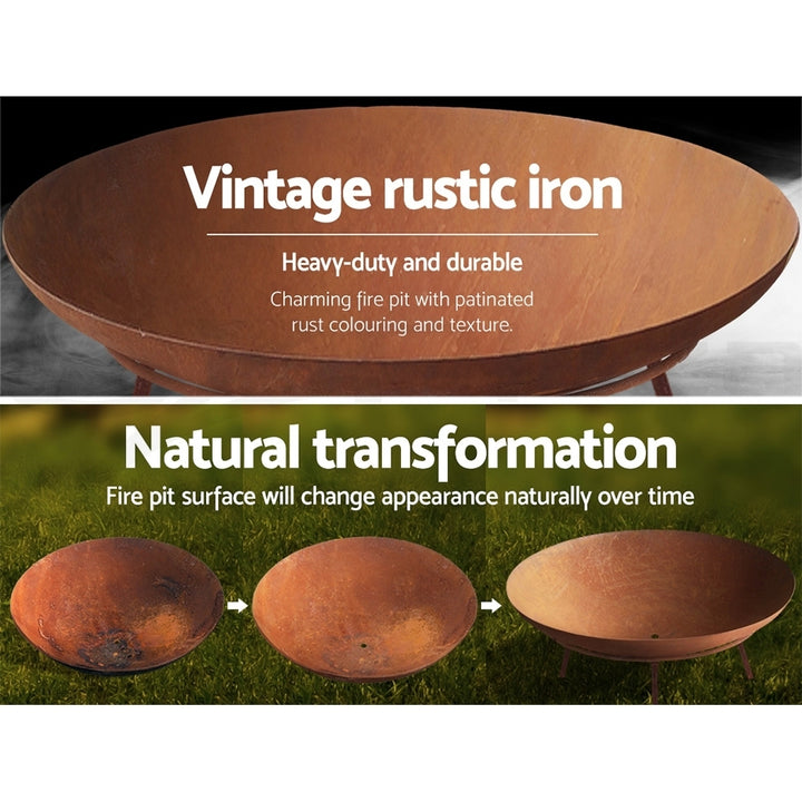 Rustic Fire Pit Heater 60CM - The  Best Backyard