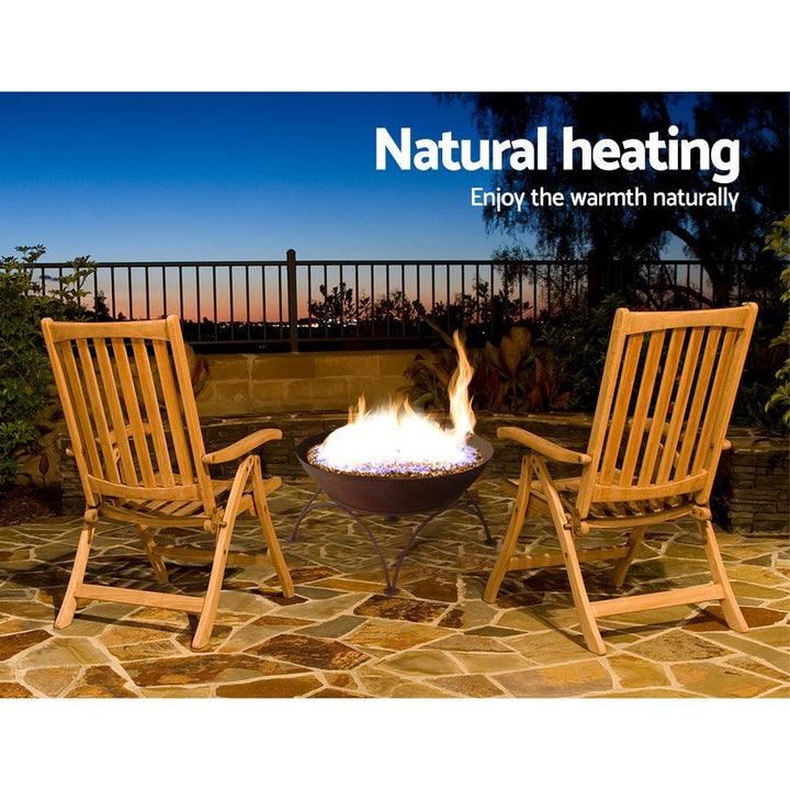 Rustic Fire Pit Charcoal Iron Bowl 70CM - The  Best Backyard
