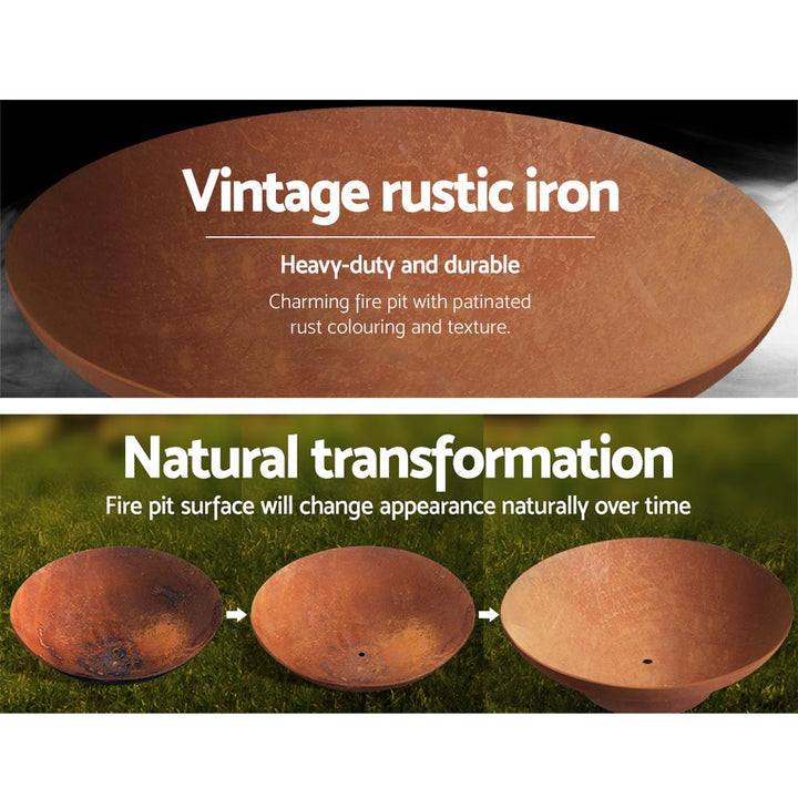 Fire Pit Vintage Rustic 80CM - The  Best Backyard