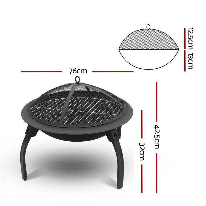 Fire Pit Charcoal Grill Pits 30"
