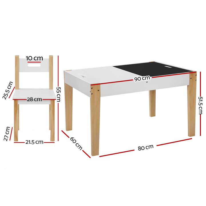 Kids Table and Chair Activity Chalkboard Desk
