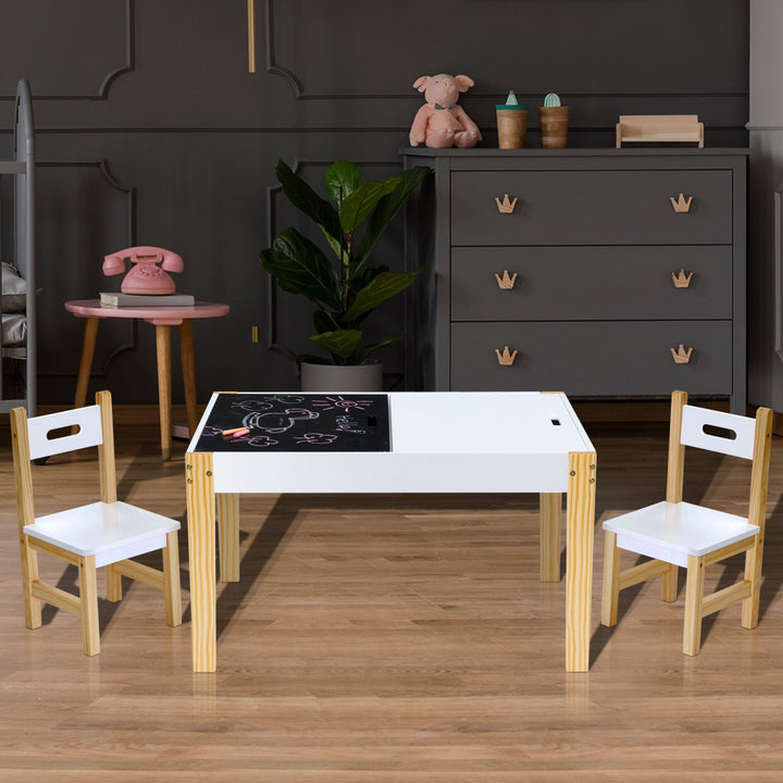 Kids Table and Chair Activity Chalkboard Desk