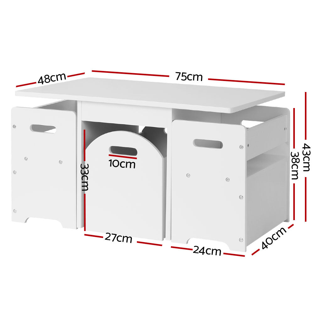 Kids Table and Chair Storage Box Activity Desk