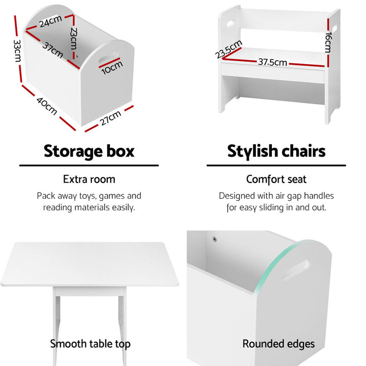 Kids Table and Chair Storage Box Activity Desk