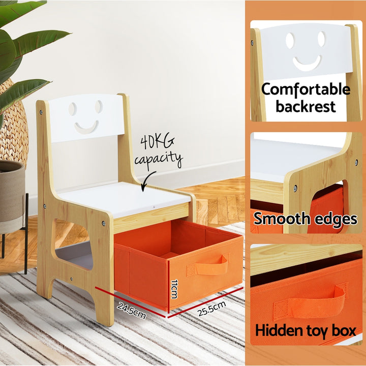 Keezi 3PCS Kids Table and Chairs Activity Desk