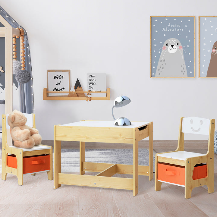 Keezi 3PCS Kids Table and Chairs Activity Desk