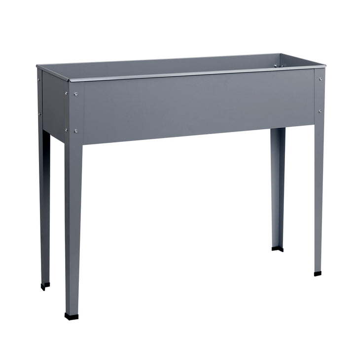 Raised Garden Bed - 100 x 80x 30cm - Grey / Steel - Standing Box