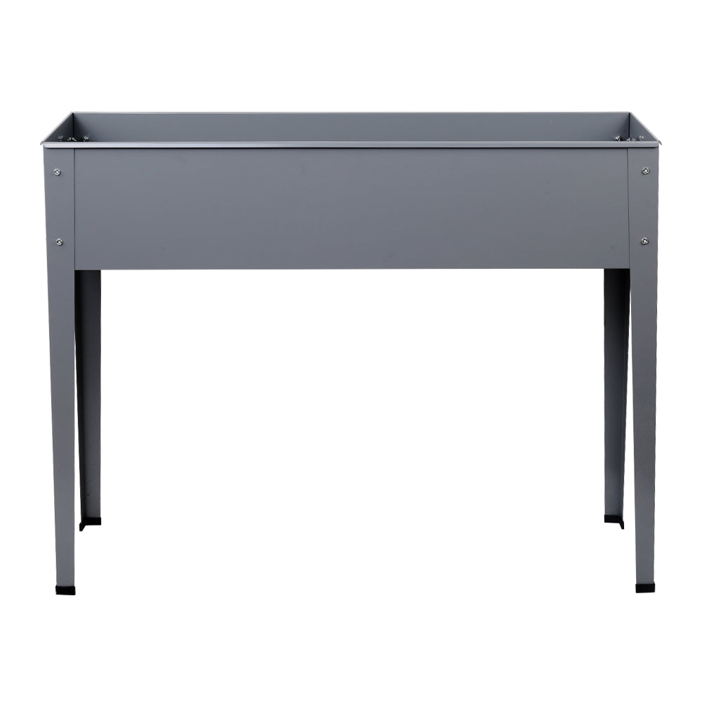 Raised Garden Bed - 100 x 80x 30cm - Grey / Steel - Standing Box