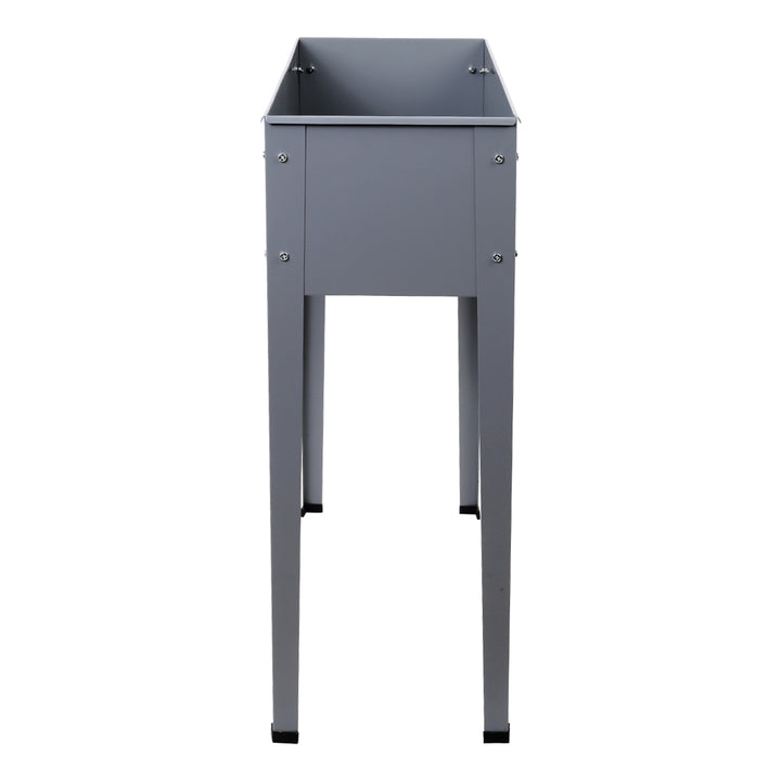 Raised Garden Bed - 100 x 80x 30cm - Grey / Steel - Standing Box