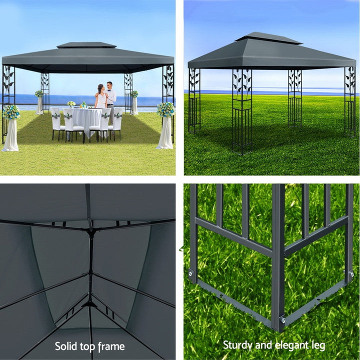 Instahut Gazebo 4x3m Canopy Grey