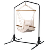 Gardeon Outdoor Hammock Chair with Stand - Cream