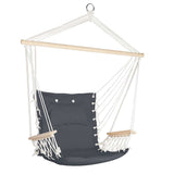 Gardeon Hammock Chair Hanging with Armrest - Grey