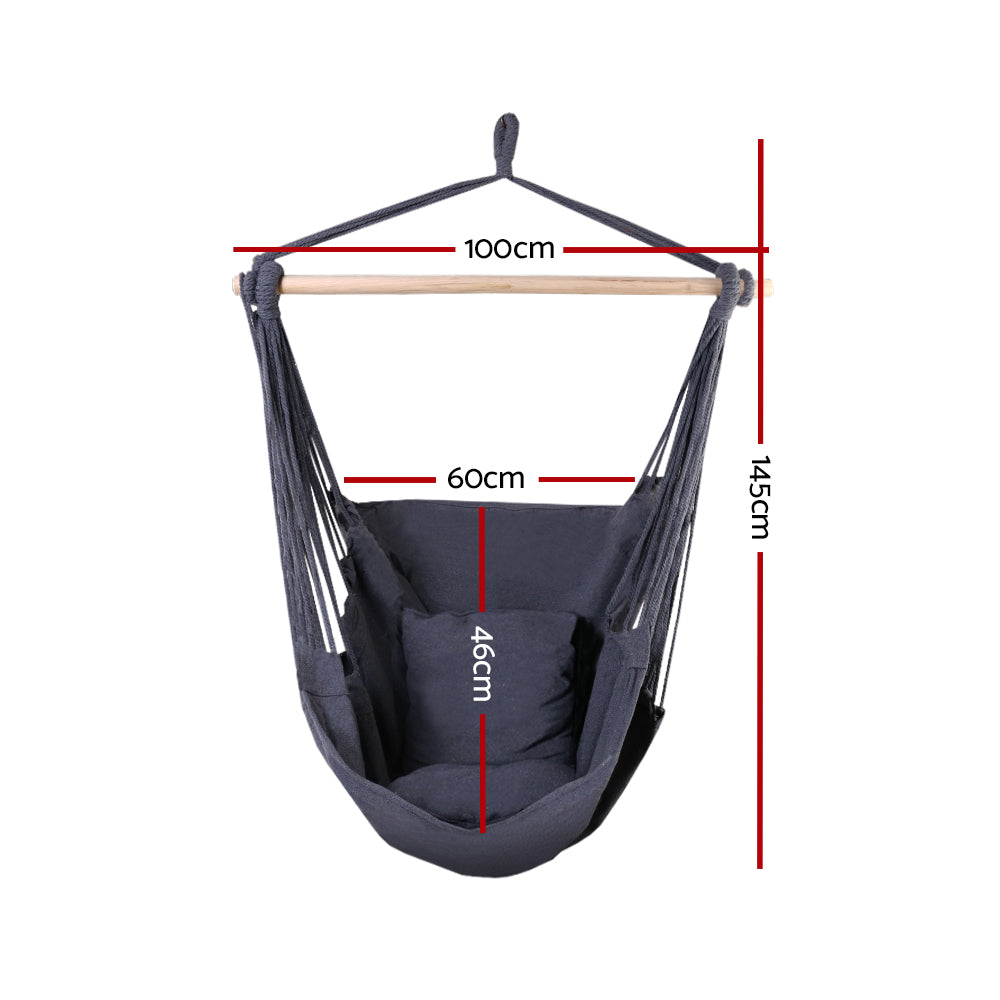 Gardeon Hammock Swing Chair - Grey - The  Best Backyard