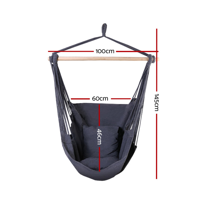 Gardeon Hammock Swing Chair - Grey - The  Best Backyard