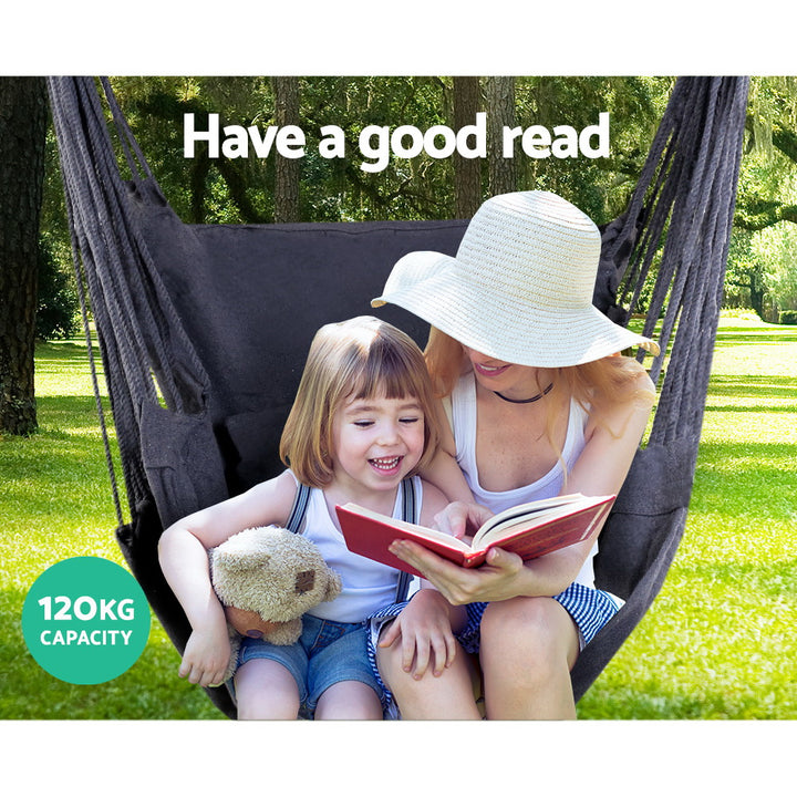 Gardeon Hammock Swing Chair - Grey - The  Best Backyard