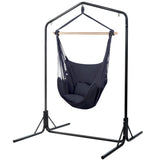 Gardeon Outdoor Hammock Chair with Stand with Pillow - Grey