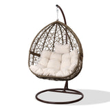 Outdoor Large Hanging Egg Chair - Brown