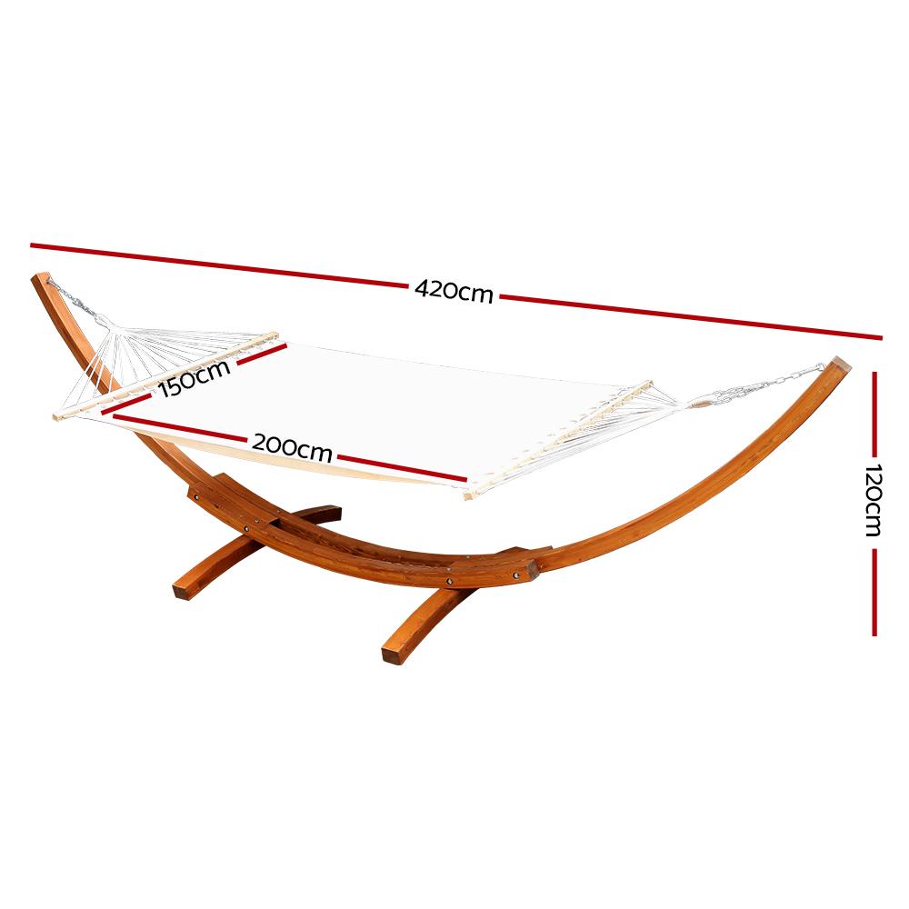 Double Hammock with Wooden Hammock Stand - The  Best Backyard