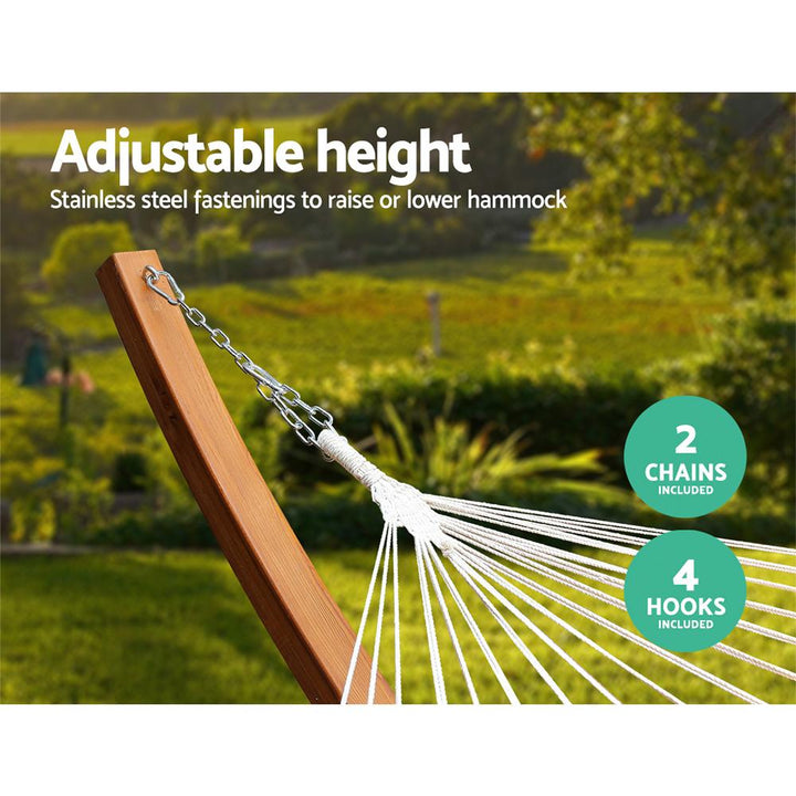 Double Hammock with Wooden Hammock Stand - The  Best Backyard