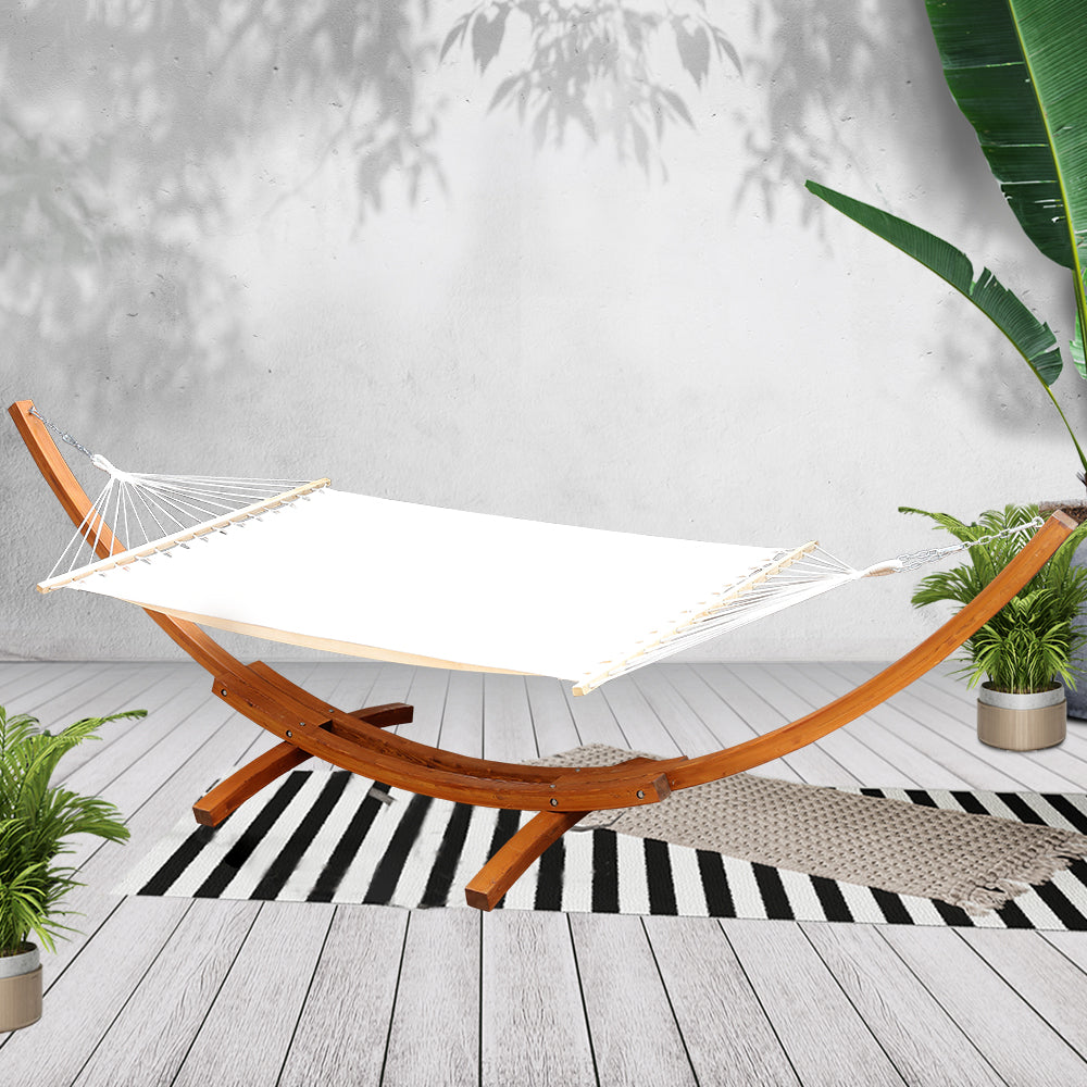 Double Hammock with Wooden Hammock Stand - The  Best Backyard