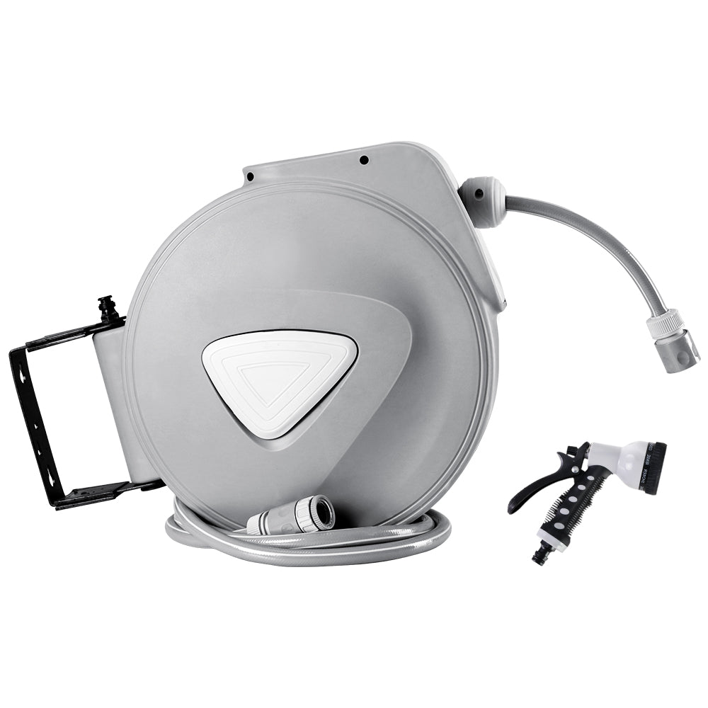 20M Retractable Water Hose Reel with Plastic Spray Gun