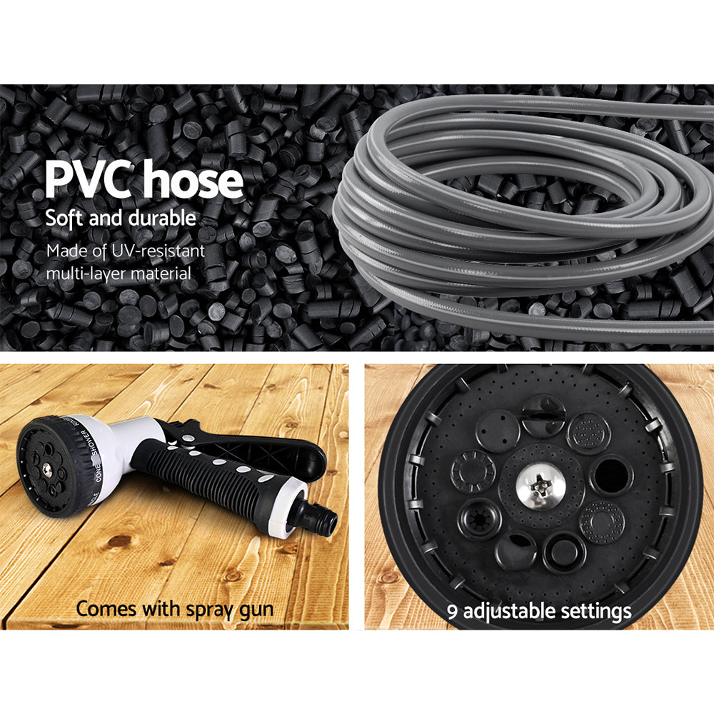 20M Retractable Water Hose Reel with Plastic Spray Gun